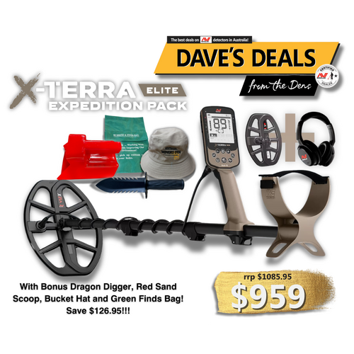 Minelab X-TERRA Elite Expedition Metal Detector Bundle